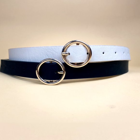 NEW Faux Leather Gold Ring Belt - Picture 4 of 4